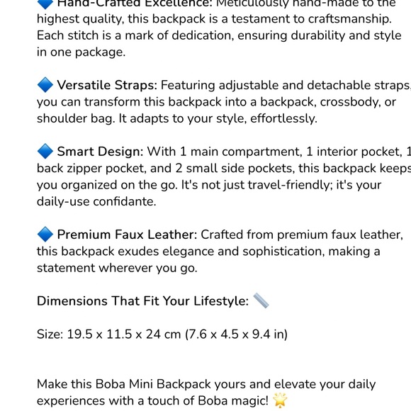 Mini Boba Backpack - Picture 6 of 6